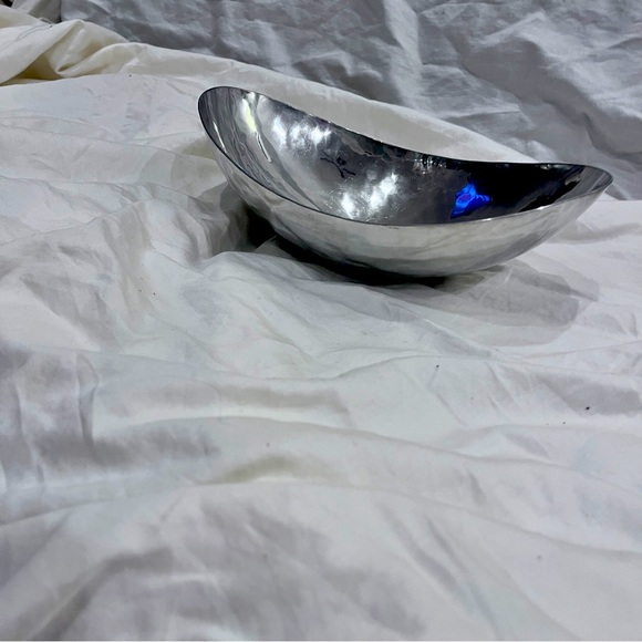 Beautiful Pewter Gondola shaped Bowl, signed by Gene Lesch 1972 - Picture 2 of 10